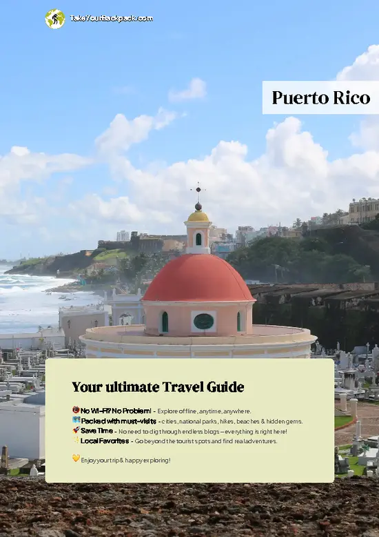 example page 0 from our offline Travel Guide for Puerto Rico